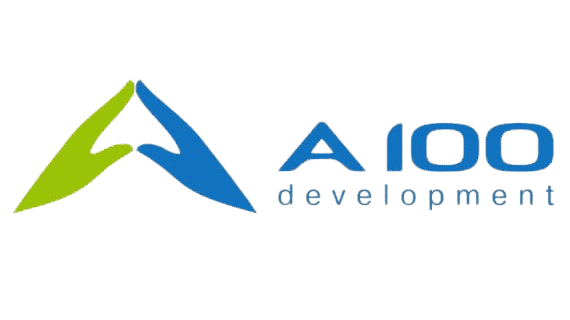 A100 Development company logo – Belarus real estate and industrial developer